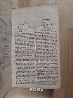 1862 NEW TESTAMENT civil war era GERMAN AND ENGLISH old AMERICAN BIBLE SOCIETY