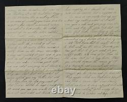 1862 antique CIVIL WAR SOLDIER LETTER and BATTLEFIELD WILL BLAUVELT 3 ny lt art