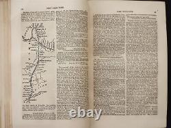 1862 antique US CYCLOPEDIA history CIVIL WAR MAPS SCIENCE LITERATURE MILITARY