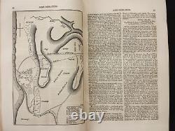 1862 antique US CYCLOPEDIA history CIVIL WAR MAPS SCIENCE LITERATURE MILITARY