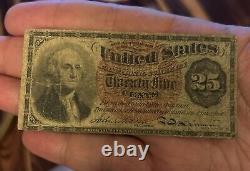 1863 25¢ Cents Fractional Currency United States New York Civil War Era