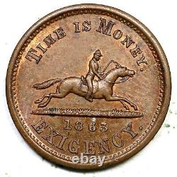 1863 630AK-1a New York, NY Hussey's Special Message Post Civil War Token