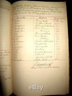 1863-65 CIVIL WAR Ledger 16th NY ARTILLERY 10th WVA Union GOODS Stores NAMES