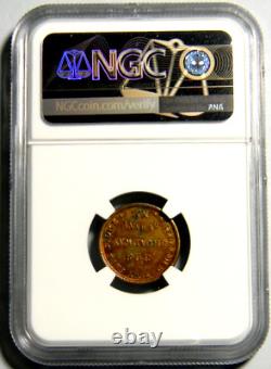 1863 Albany New York Straight's Elephantine Civil War Token NGC MS 62 (24-7)