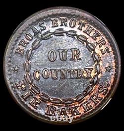 (1863) BROAS NY630L/18a (R-1) BAKERS NEW YORK CIVIL WAR TOKEN