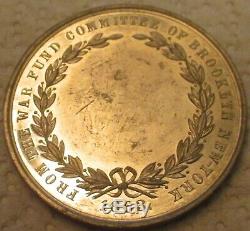 1863 Brooklyn N. Y. Civil War Fund Committee Eagle Snake Honor To The Brave Medal