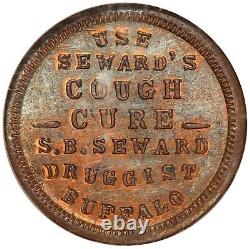 1863 Buffalo, NY Seward's Cough Cure Civil War Token F-105P-1a NGC MS 62 BN