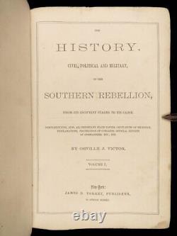 1863 CONFEDERATE History 1st ed Southern Rebellion Political Military CIVIL WAR