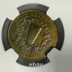 1863 Charles A. Luhrs F-630AR-1b Civil War Token NGC MS-63 (New York, NY)