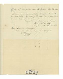 1863 Civil War ALS Letter Union Gen. William B. Franklin Re 128th NY Officer