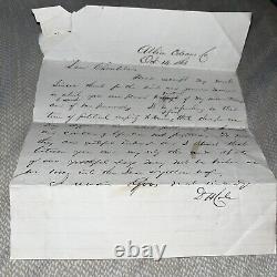 1863 Civil War Era Dan Hyde Cole Letter New York Senator to Political Opponent