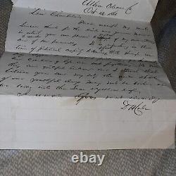 1863 Civil War Era Dan Hyde Cole Letter New York Senator to Political Opponent