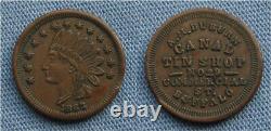 1863 Civil War Token A. M. Duburn Canal Tin Shop Buffalo NY store card