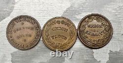 1863 Civil War Token Lot? Albany NY Store Card Set of Three? All Identified