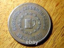 1863 Civil War Token NY Gustavus Lindenmueller