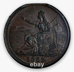 1863 Civil War Token New York City Ref. F-630AM/1A Clipped Planchet