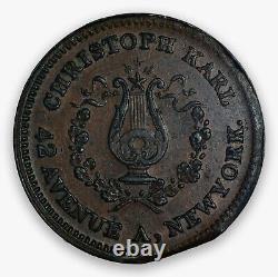 1863 Civil War Token New York City Ref. F-630AM/1A Clipped Planchet