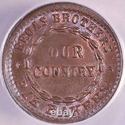1863 Civil War Token United We Stand New York NYC Broas Pie Bakers ANACS MS62