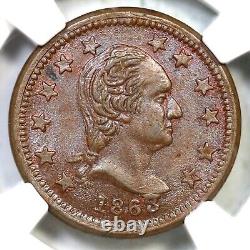 1863 F-110/442 a NGC MS 65 BN WASHINGTON NEW YORK Civil War Token