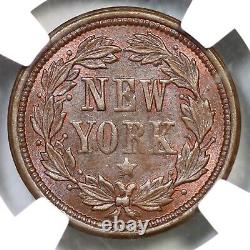 1863 F-110/442 a NGC MS 65 BN WASHINGTON NEW YORK Civil War Token