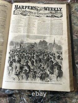 1863 Harper's Weekly Bound full year Civil War, Lincoln, Thomas Nast, etc