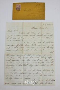 1863 New York 156th Rgt Louisiana Civil War Letter Staten Island Phillip Miller
