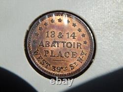 1863 New York City Civil War Token Thomas White Abattoir Pig Boar Uncirculated