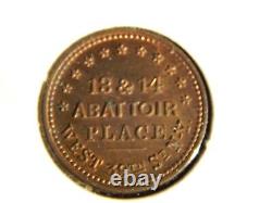 1863 New York City Civil War Token Thomas White Abattoir Pig Boar Uncirculated