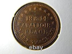 1863 New York City Civil War Token Thomas White Abattoir Pig Boar Uncirculated