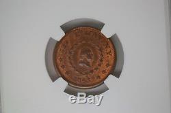 1863 New York Civil War Token- Monk's Metal Signs- NGC MS-64 RB. F-630BB-7a