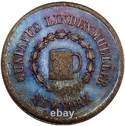 (1863) New York NY-630-AQ-4a (R-2) Beer Hall G Lindenmueller Civil War Token J6