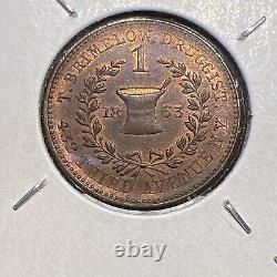 (1863) T BRIMELOW NY630K/1a (R-3) DRUGGIST NEW YORK CIVIL WAR TOKEN