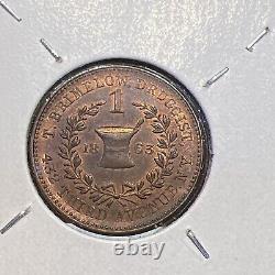 (1863) T BRIMELOW NY630K/1a (R-3) DRUGGIST NEW YORK CIVIL WAR TOKEN