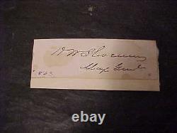 1863 Union General Henry Warner Slocum Autographed Signed Cut New York Civil War