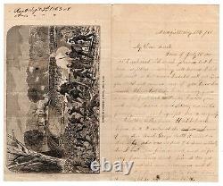 1863 Use Civil War Lettersheet Battle of Pittsburg Landing, April 6, 1862