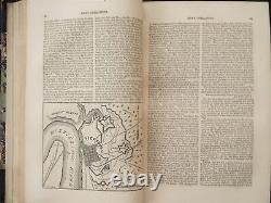 1863 antique US CYCLOPEDIA history CIVIL WAR MAPS SCIENCE LITERATURE MILITARY