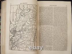 1863 antique US CYCLOPEDIA history CIVIL WAR MAPS SCIENCE LITERATURE MILITARY