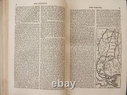 1863 antique US CYCLOPEDIA history CIVIL WAR MAPS SCIENCE LITERATURE MILITARY