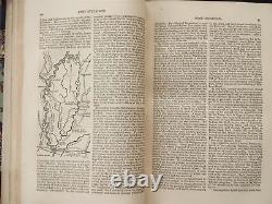 1863 antique US CYCLOPEDIA history CIVIL WAR MAPS SCIENCE LITERATURE MILITARY