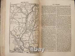 1863 antique US CYCLOPEDIA history CIVIL WAR MAPS SCIENCE LITERATURE MILITARY