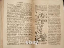 1863 antique US CYCLOPEDIA history CIVIL WAR MAPS SCIENCE LITERATURE MILITARY