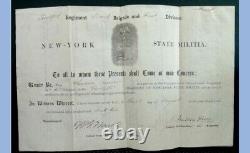 1863 antique original CIVIL WAR NY 12 REG 2 BRIG 1 DIV member document CONROW