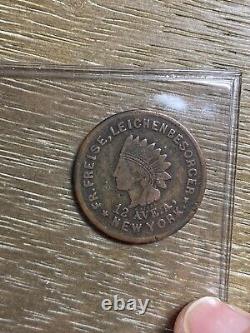 1863 civil war token FR. FREISE, UNDERTAKER New York NY