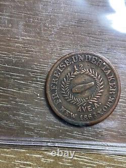 1863 civil war token FR. FREISE, UNDERTAKER New York NY