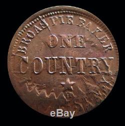1863 -h CIVIL War Broas Pie Baker New York Store Card Token -clashed Die R 6