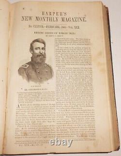 1864 Bound Volume 30 HARPER'S NEW MONTHLY MAGAZINE Civil War CHARLES DICKENS