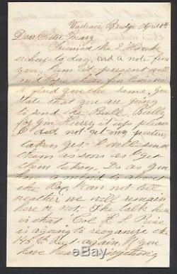 1864 CIVIL WAR SOLDIERS LETTER with Incredible BASEBALL CONTENT 107th New York