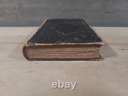 1864 FRENCH NEW TESTAMENT antique CIVIL WAR ERA leather AMERICAN BIBLE SOCIETY