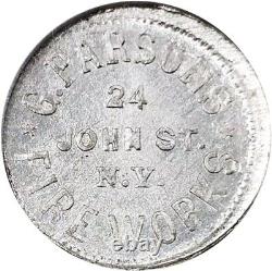 (1864) New York NY-630-BE-12e (R-9) G Parsons Civil War Token Fireworks