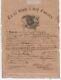 1864 Us Civil War Discharge Certificate Cortland Dodge New York Marine Artillery